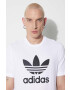 adidas Originals tricou din bumbac culoarea alb cu imprimeu - Pled.ro