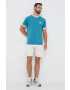 adidas Originals tricou din bumbac culoarea turcoaz cu imprimeu - Pled.ro