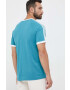 adidas Originals tricou din bumbac culoarea turcoaz cu imprimeu - Pled.ro