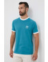 adidas Originals tricou din bumbac culoarea turcoaz cu imprimeu - Pled.ro