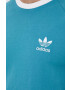 adidas Originals tricou din bumbac culoarea turcoaz cu imprimeu - Pled.ro