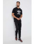 adidas Originals tricou din bumbac culoarea negru cu imprimeu - Pled.ro