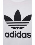 adidas Originals tricou din bumbac barbati culoarea alb cu imprimeu - Pled.ro