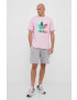 adidas Originals tricou din bumbac culoarea roz cu imprimeu - Pled.ro