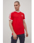 adidas Originals tricou din bumbac Adicolor HE9547 culoarea rosu cu imprimeu HE9547-VIVRED - Pled.ro