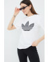 adidas Originals tricou din bumbac Trefoil Moments HB9436 culoarea alb - Pled.ro