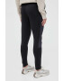 adidas pantaloni de trening culoarea negru neted - Pled.ro