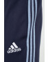 adidas pantaloni de trening barbati culoarea albastru marin neted - Pled.ro