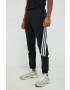 adidas pantaloni de trening barbati culoarea negru cu imprimeu - Pled.ro