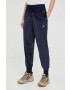 adidas pantaloni de trening femei culoarea albastru marin neted - Pled.ro