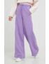 adidas pantaloni de trening femei culoarea violet neted - Pled.ro