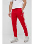 adidas pantaloni de trening culoarea rosu cu imprimeu - Pled.ro