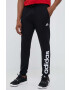 adidas pantaloni de trening din bumbac culoarea negru cu imprimeu - Pled.ro