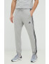 adidas pantaloni de trening din bumbac barbati culoarea gri neted - Pled.ro