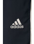 adidas pantaloni scurti femei culoarea albastru marin cu imprimeu medium waist - Pled.ro