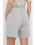 adidas pantaloni scurti femei culoarea gri melanj high waist - Pled.ro