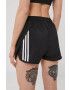 adidas pantaloni scurti femei culoarea negru cu imprimeu medium waist - Pled.ro