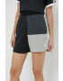 adidas pantaloni scurti din bumbac femei culoarea negru cu imprimeu high waist - Pled.ro