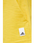 adidas pantaloni scurti din bumbac culoarea galben neted high waist - Pled.ro