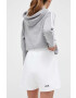 adidas pantaloni scurti Z.N.E femei culoarea alb neted high waist - Pled.ro