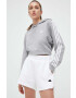 adidas pantaloni scurti Z.N.E femei culoarea alb neted high waist - Pled.ro