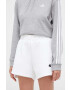 adidas pantaloni scurti Z.N.E femei culoarea alb neted high waist - Pled.ro