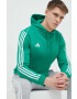 adidas Performance bluză trening Tiro 23 culoarea verde cu glugă cu imprimeu - Pled.ro