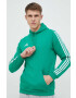 adidas Performance bluză trening Tiro 23 culoarea verde cu glugă cu imprimeu - Pled.ro