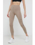 adidas Performance leggins de alergare HD9139 femei culoarea maro neted - Pled.ro