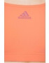 adidas Performance costum de baie din două piese 3-Stripes Sporty culoarea portocaliu cupa moale - Pled.ro