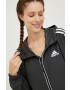 adidas Performance geaca femei culoarea negru de tranzitie oversize - Pled.ro