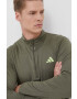 adidas Performance hanorac de antrenament Train Essentials culoarea verde cu imprimeu - Pled.ro