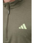 adidas Performance hanorac de antrenament Train Essentials culoarea verde cu imprimeu - Pled.ro