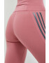 adidas Performance leggins de alergare DailyRun culoarea roz cu imprimeu - Pled.ro