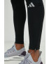 adidas Performance leggins de alergare Own the Run barbati culoarea negru neted - Pled.ro