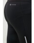 adidas Performance leggins de alergare Saturday culoarea negru neted - Pled.ro