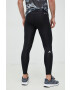 adidas Performance leggins de antrenament barbati culoarea negru neted - Pled.ro