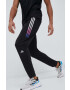 adidas Performance pantaloni de alergare Run Icons culoarea negru cu imprimeu - Pled.ro