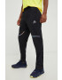 adidas Performance pantaloni de alergare Saturday barbati culoarea negru cu imprimeu - Pled.ro