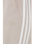 adidas Performance pantaloni de antrenament femei culoarea bej cu imprimeu - Pled.ro