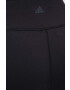 adidas Performance pantaloni de yoga Studio culoarea negru neted - Pled.ro