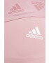 adidas Performance pantaloni scurți de antrenament HG8507 femei culoarea roz neted high waist - Pled.ro