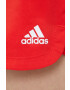 adidas Performance pantaloni scurti sport HD9588 femei culoarea rosu neted high waist - Pled.ro