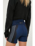 adidas Performance pantaloni scurți de alergare Marimekko femei culoarea albastru marin modelator high waist - Pled.ro