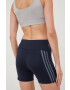 adidas Performance pantaloni scurți de alergare Run Icons femei culoarea albastru marin cu imprimeu high waist - Pled.ro