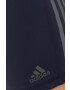 adidas Performance pantaloni scurți de alergare Run Icons femei culoarea albastru marin cu imprimeu high waist - Pled.ro