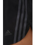 adidas Performance pantaloni scurți de alergare Run Icons 3-stripes H57185 femei culoarea negru cu imprimeu high waist - Pled.ro