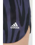 adidas Performance pantaloni scurți de alergare Run Icons HA3556 femei culoarea albastru marin modelator medium waist - Pled.ro