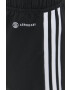 adidas Performance pantaloni scurți de antrenament Condivo 22 femei culoarea negru cu imprimeu high waist - Pled.ro