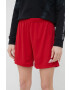 adidas Performance pantaloni scurți de antrenament Entrada 22 HI0002 femei culoarea rosu neted high waist - Pled.ro